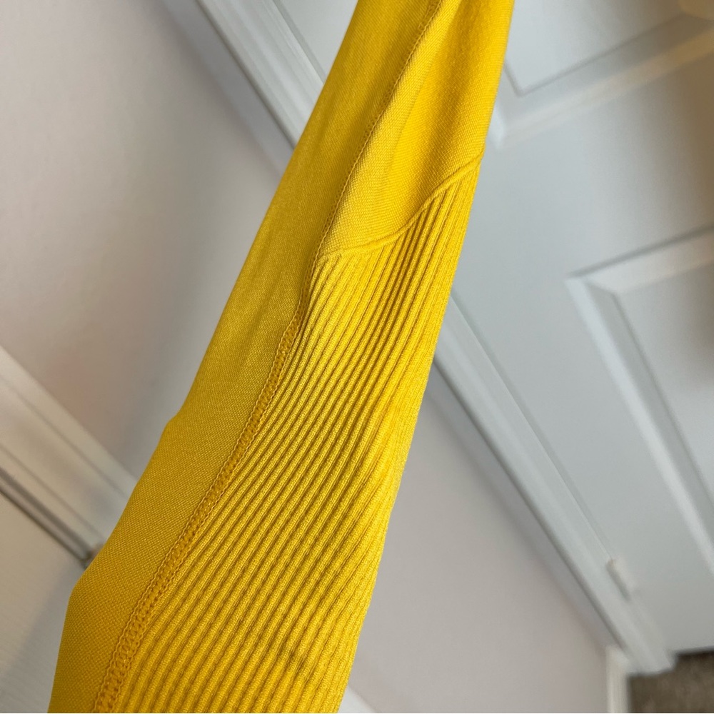 Yellow Ribbed Leggings - Picture 9 of 12